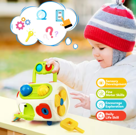 Montessori Busy Cube Toy Toddler Sensory Activities Busy Board