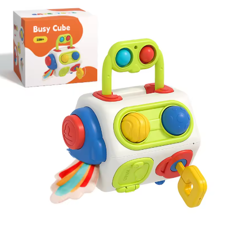 Montessori Busy Cube Toy Toddler Sensory Activities Busy Board