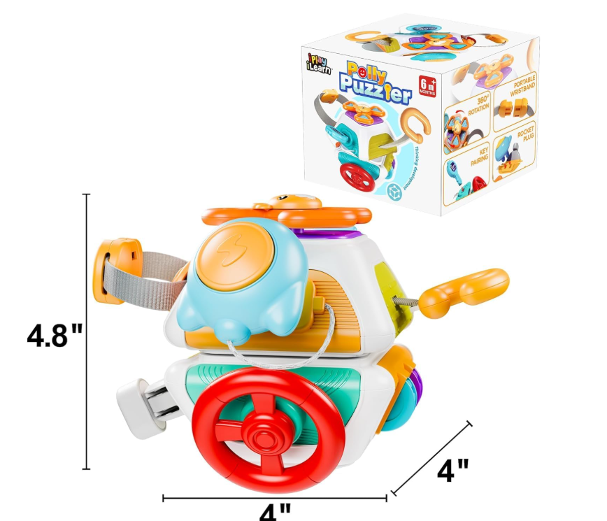 10 in 1 Busy Board Cube Plane Carseat and Travel Montessori Sensory Toy