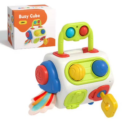 Montessori Busy Cube Toy Toddler Sensory Activities Busy Board