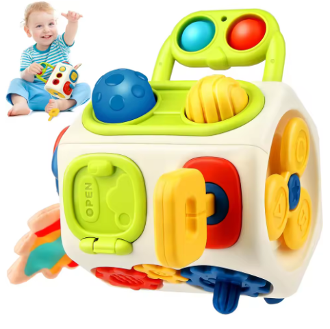 Montessori Busy Cube Toy Toddler Sensory Activities Busy Board
